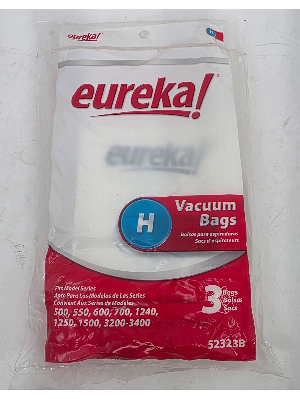 Genuine Eureka Style Type H Vacuum Cleaner Bags 52323B Pack of 3 New Sealed